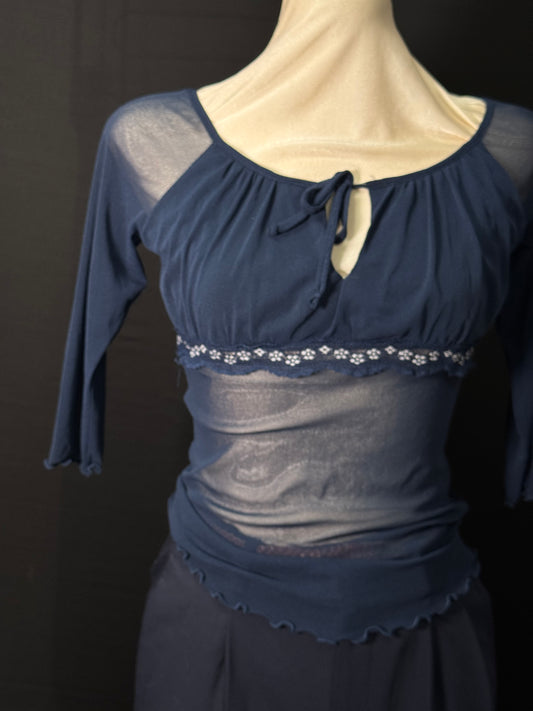 Mash Langarmshirt Blumen Stick