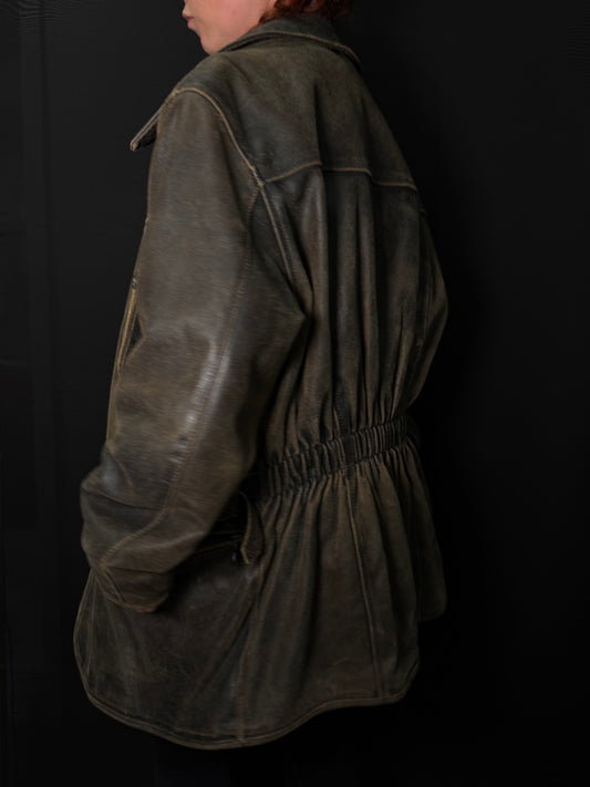 Schwere hochwertige Lederjacke