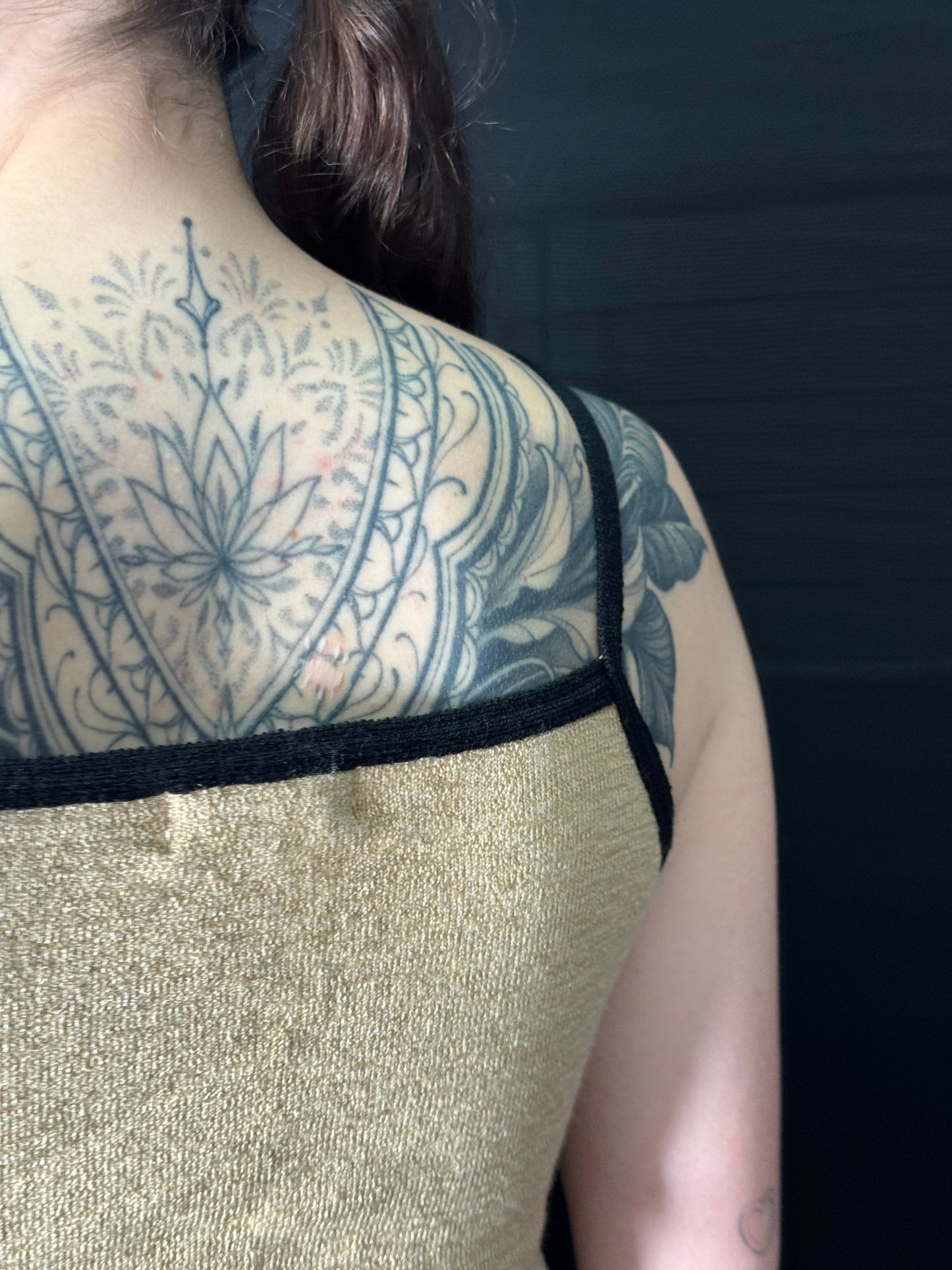 Sommertop beige schwarz