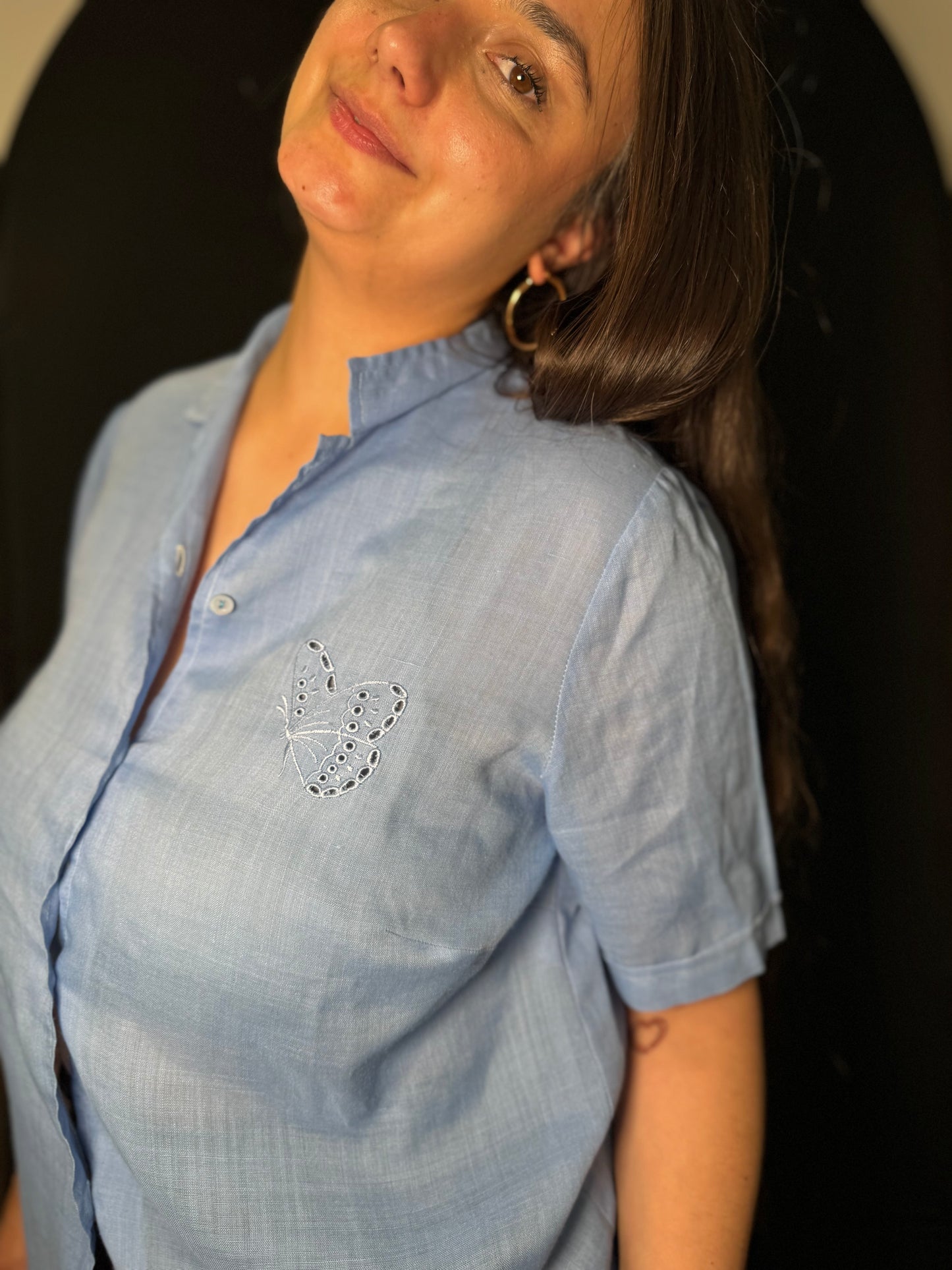 Schmetterling Stick Bluse