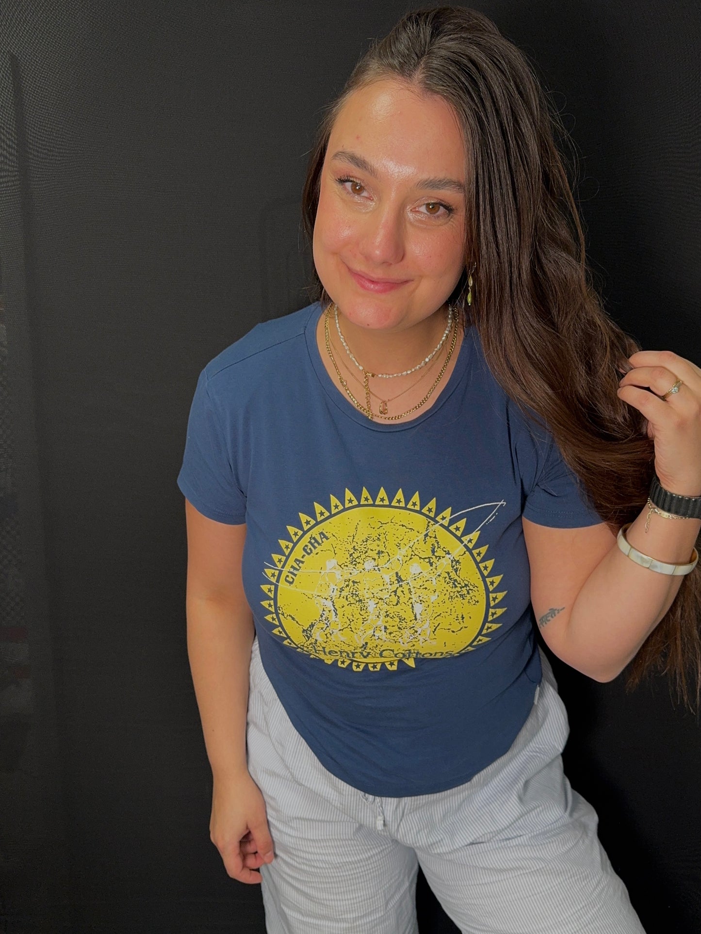 Baumwollshirt mit Sonnenprint