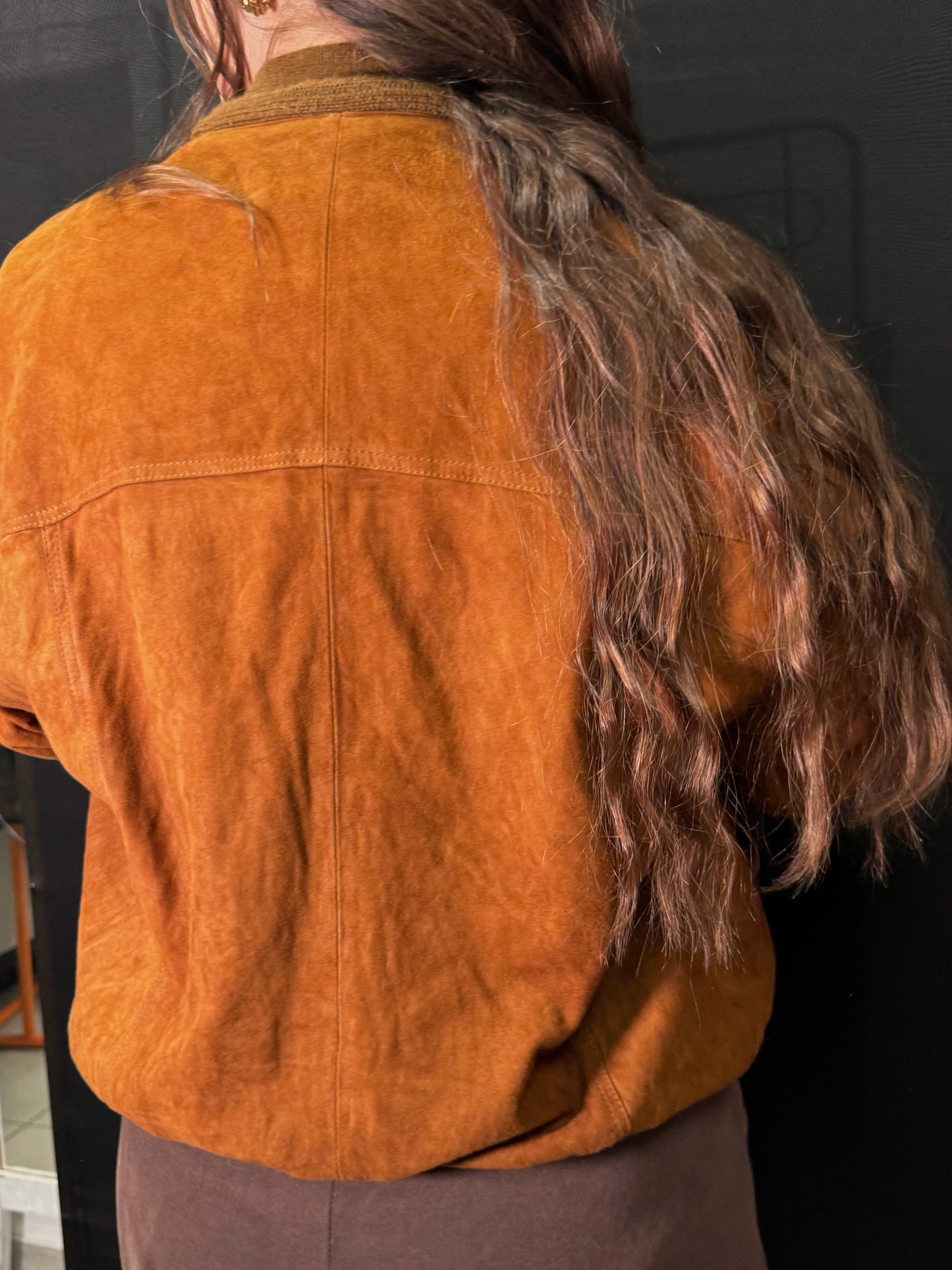 Lederblouson dunkel
