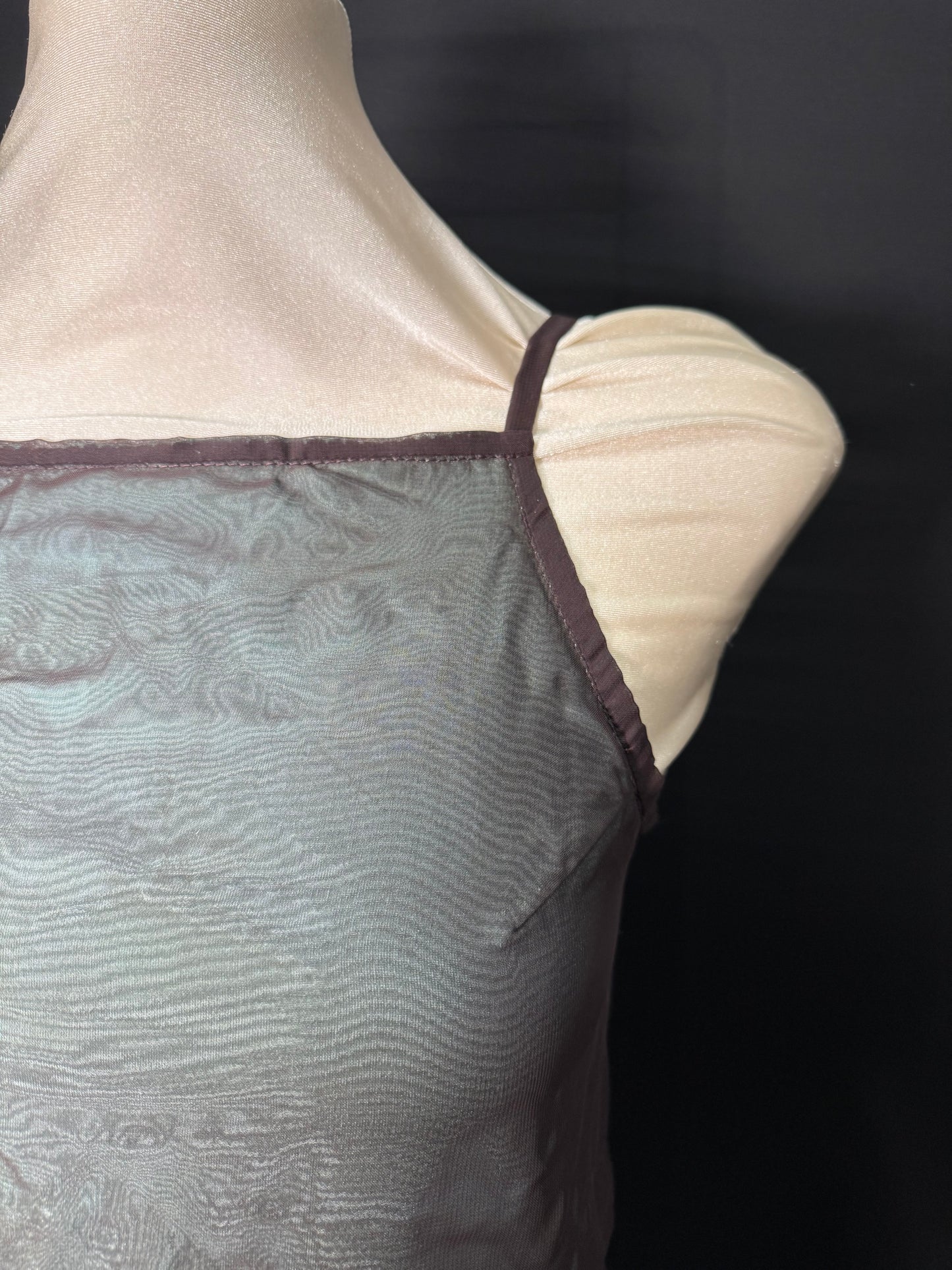 Braun türkises Mesh Top