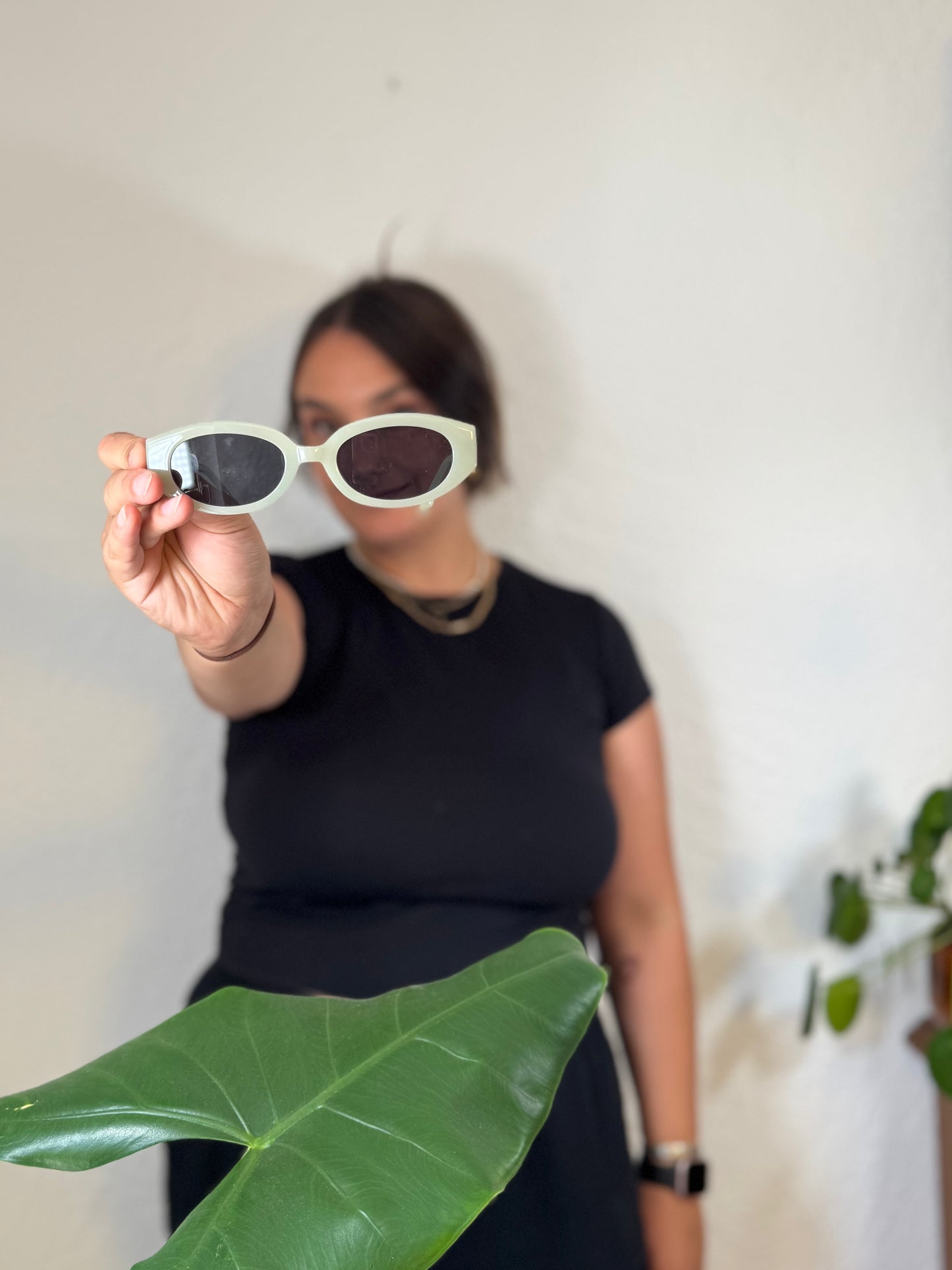 Ovale Sonnenbrille im Retro-Look