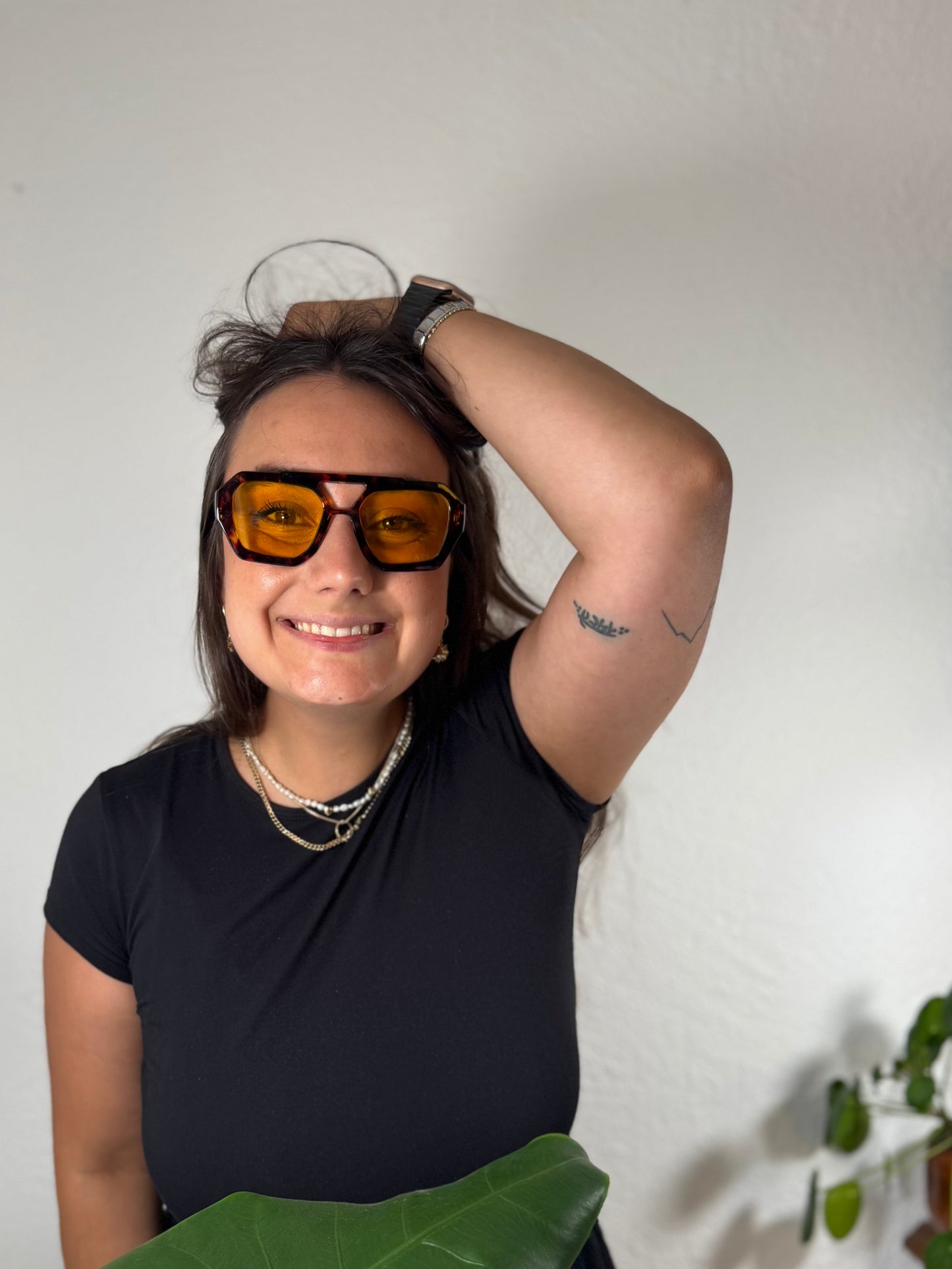 Klassische Sonnenbrille mit markantem Rahmen